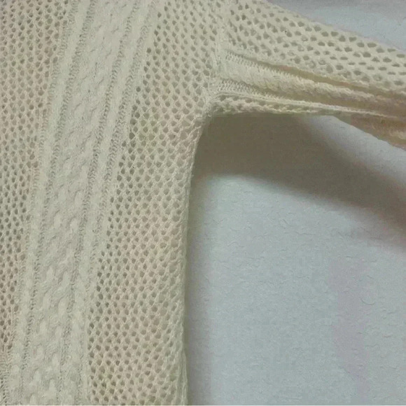 PAIGE Amory Open-Knit Crewneck Sweater Ivory from Neiman Marcus Sz Small - Picture 4 of 5